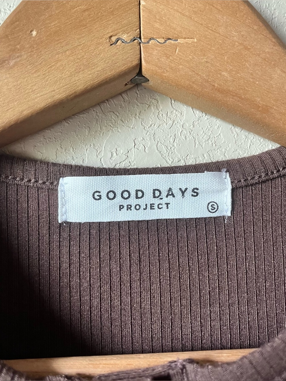 Good Days Project Brown Ribbed Button Tank - Picture 2 of 4